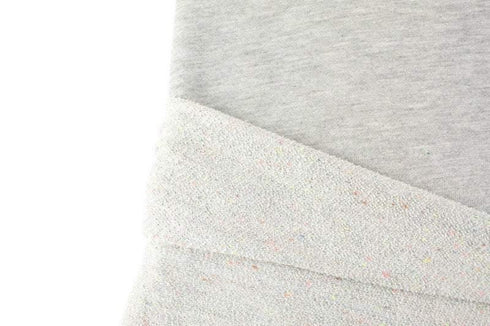 Light Heather Gray Birthday Cake Sprinkles French Terry Knit Fabric by the yard